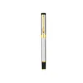 High-end silver metal rollerball pen with golden dragon clip and textured finish. - 0.5mm / Silver Rod