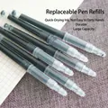 Paquete premium de 5 recambios de tinta negra para bolígrafos de tinta líquida de oficina - Recambio / 5 Piezas / Negro