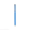 Professional light blue metal gel pen with silver accents for business office use - Hollow-out Style (1902-Silver Clip) / Light Blue