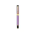 Elegant purple and gold metal rollerball pen with textured finish for professional business gifts - 0.5mm / Purple Barrel