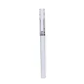 Penna roller a inchiostro liquido bianca minimalista con cappuccio trasparente chiaro - Viola