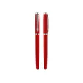 Elegant red metal gel pen for business office, luxury signing pen with silver clip. - Silver Clip Style (2208) / 0.5mm / Red