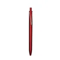 Elegant red retractable gel pen with a golden V-shaped clip, ideal for business gift use - Red Barrel Black Ink