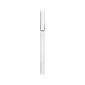 Minimalist white metal texture gel pen for business office use with silver clip - 0.5mm / White Barrel Black Ink