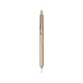 Minimalistischer beiger Gelschreiber mit elegantem roségoldenem Metallclip - 0.5 Schwarze Tinte / Braun