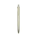 Premium business metal gel pen with gold V-shaped clip in elegant champagne gold finish - Gold Barrel Black Ink