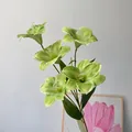 Levensechte 3D-geprinte groene kunstlelie met 5 koppen voor woning en bruiloft. - Groen