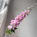 Tallo de delphinium artificial flocado en rosa púrpura para bodas - Púrpura