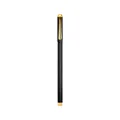 Elegant black metal business gel pen with golden accents isolated on a white background - Gold Clip / Obsidian Black