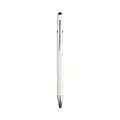 Bolígrafo de metal blanco con punta táctil para pantallas y papelería de oficina - 1.0mm / Blanco
