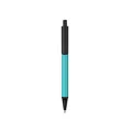 Retractable aluminum metal pen in turquoise and black finish - Lake Blue Style / 0.5mm Pen Point