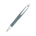 Professional business retractable ballpoint pen with grey barrel and silver metallic trim - Gray