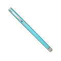 Professional light blue metallic business gel pen featuring polished silver clip and accents - Silver Hook / Light Blue