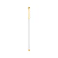 Premium white metal gel pen featuring elegant gold trim accents for professional business use - Gold Clip / Elegant White