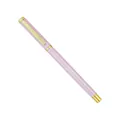 Elegant pink metal signature pen with gold accents - Gold Hook / Pink
