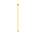 Elegant cream-colored metal gel pen with luxurious gold trim for business signature - Gold Clip / Lemon Yellow