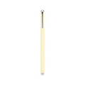 Elegant cream yellow metal gel pen featuring a silver clip for professional business use. - Silver Clip / Lemon Yellow