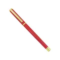 Sophisticated red metal rollerball pen featuring elegant gold trim for business - Gold Hook / Red