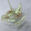 Detailed view of an artificial Caladium leaf branch with realistic pink spots and veins - Caladium Leaf Style 3