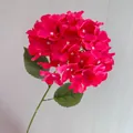 Vibrant magenta artificial hydrangea stem with a 20cm flower head for wedding decor. - Rose Red
