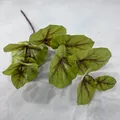 Realistic artificial green leaves with brown veins for home flower arrangement decoration. - Lotus Leaf