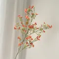 Fiori selvatici artificiali arancioni a gambo lungo per decorazioni casa e matrimoni - Ramo Lungo di Gipsofila Fiore Selvatico (Arancione)