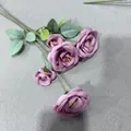 Eleganter künstlicher Rosenstrauß mit 5 Köpfen in Magenta für die Hochzeitsdekoration - 5-Kopf-Packung / Hellviolett