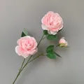 Eleganter künstlicher Ranunkelzweig mit 3 rosa Blüten für Hochzeit und Heimdekoration. - Rosa