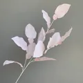 Single branch of light pink artificial pomelo leaves for elegant wedding floral decor - Pink