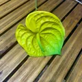 Realistic 3D printed yellow-green gradient artificial Anthurium leaf for wedding decor - Yellow Green 1