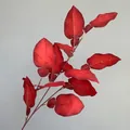 Realistic artificial red pomelo leaf branch for elegant wedding and event decor - Red