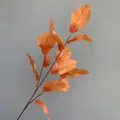 Lifelike artificial orange pomelo leaves stem for wedding hotel party and home decoration - Brown