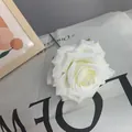 Künstliche weiße Rosenblüte mit einzelnem Stiel für Hochzeits- und Heimdekoration - Creme