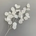 Elegante witte kunstmatige eucalyptusbladeren voor een minimalistische binnenhuisinrichting - 35 Bladeren / Wit