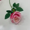 Elegante künstliche rosa Seidenrose mit einem Stiel für romantische Hochzeitsdekoration - Dunkelrosa