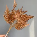Artificial caramel brown fern leaf sprig for vintage home and wedding decoration - Caramel color