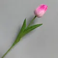 Realistic artificial PU mini tulip flower in pink for home decoration and weddings - Rose Pink
