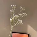 Flor de paniculata artificial blanca realista con 108 cabezas para bodas - Blanco