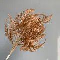 Realistic brownish-orange artificial fern leaf bunch for wedding decor - Brown