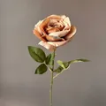 Realistische künstliche Champagner-Rose für elegante Haus- oder Hochzeitsdekoration - Herbstgelb