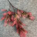 Detailed view of artificial 3-fork Penglai Pine with red and green gradient needles. - Pink Green Gradient