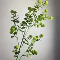 Detailed view of artificial forest-style greenery branch with spherical flower clusters - Spherical Clustered Inflorescence Long Branch (Green Plant 25) / Fresh Green
