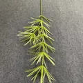 Macro detail of artificial yellowish-green pine foliage branch for wedding decor - Pine Needle Forked Long Leaf Style (Green Plant 26) / Yellow-Green
