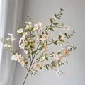 Ramo lungo di fiori artificiali Murraya Paniculata per decorazioni nuziali e rustiche. - Champagne