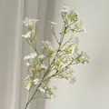 Rama elegante de paniculata artificial blanca para decoración del hogar y bodas - Blanco
