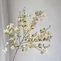 Ramo lungo di gelsomino artificiale bianco per decorazioni nuziali rustiche e casa. - Giallo Pallido