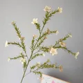 Realistic long stem cream artificial Vinca periwinkle wildflower for wedding decoration - Champagne