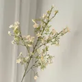Rama de flores de gypsophila artificiales crema para decoración de hogar y boda - Champaña