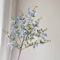Longue branche de jasmin artificiel bleu pour décoration de mariage champêtre - Bleu