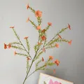 Artificial orange periwinkle wildflower stem for wedding and home floral decor - Orange